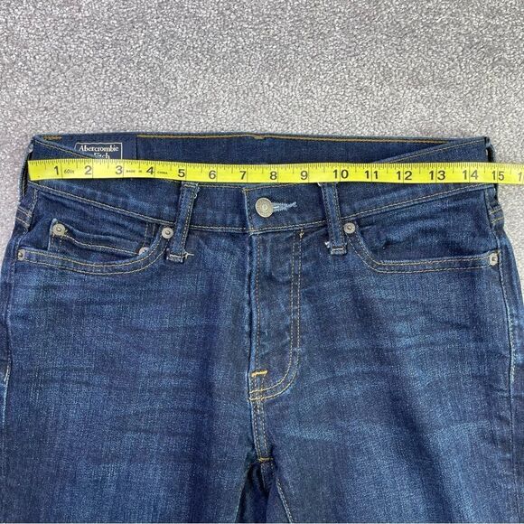 Abercrombie & Fitch Jeans Men's 29X28.5* Blue Skinny Dark Wash Denim Langdon - Picture 7 of 12